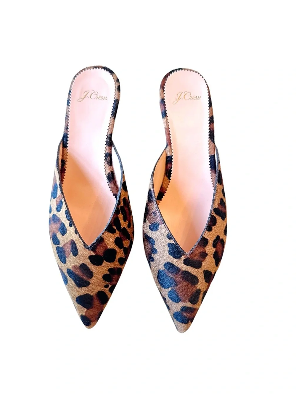 J. Crew Sophia Kitten Heels in Leopard Calf Hair 7.5 - Picture 2 of 9